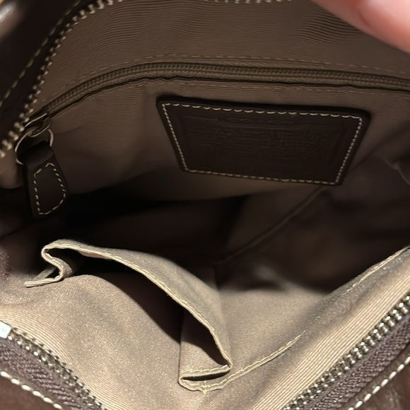 Vintage Coach Chocolate Leather Shoulder Bag G05S-1453 - Picture 5 of 7